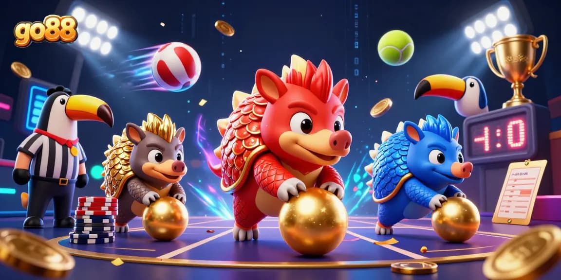 Experience thrilling gameplay with go88's exciting pangolin rivals bowling through poker chips.