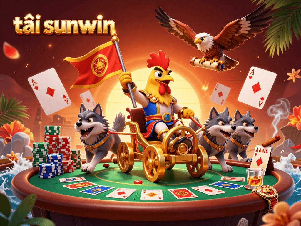 Play exciting games and tải sunwin with vibrant casino elements and dynamic characters.