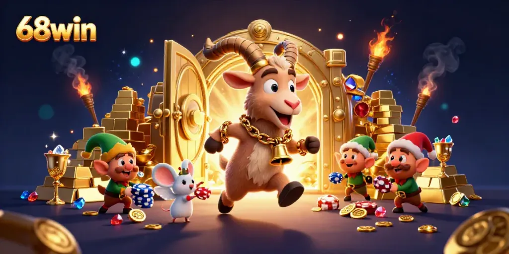 Experience thrilling gaming action at 68win's holiday-horror casino with unique characters and vibrant treasures.