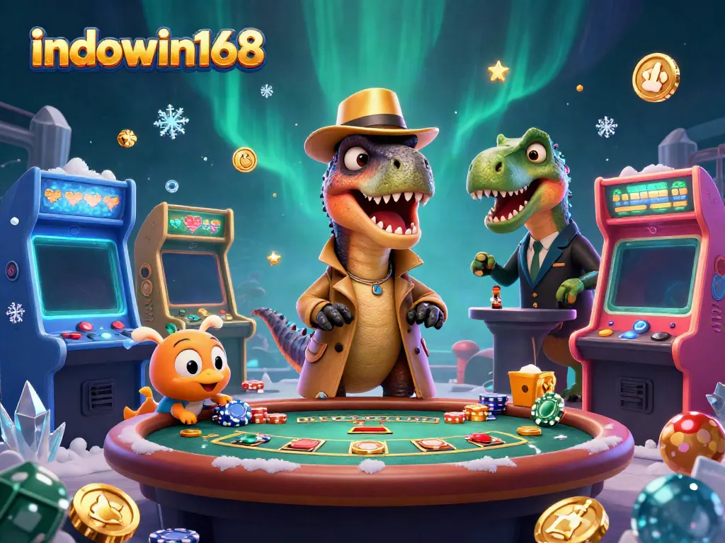 Menyaksikan indowin168, velociraptor meja blackjack dengan suasana berkilauan dan permainan arcade.