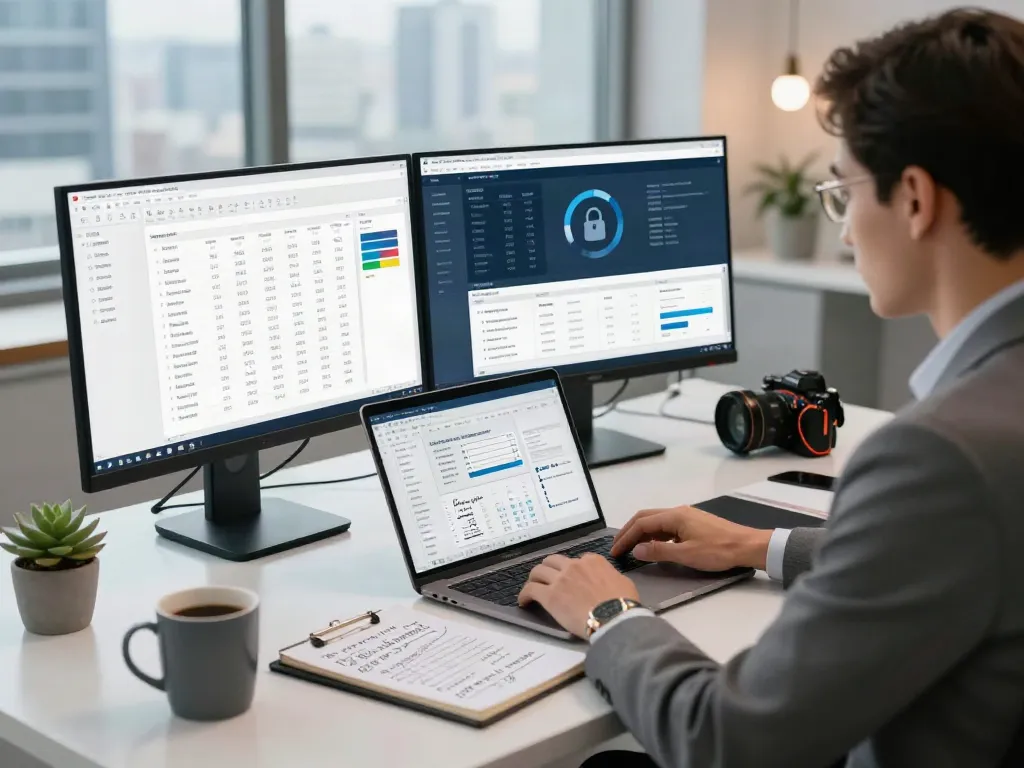 Secure your financial data with pecah404 strategies in a professional workspace.