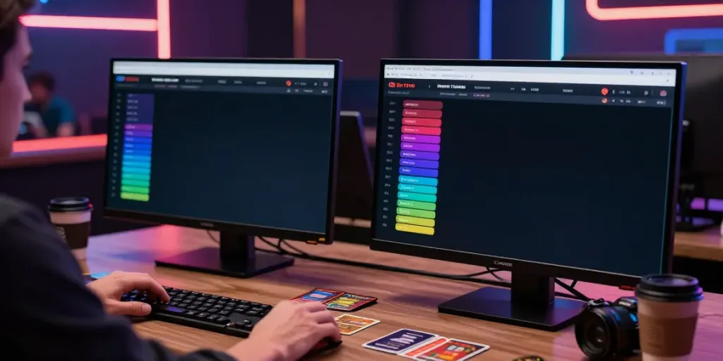 Pengguna aktif Situs Toto dengan desktop modern dan suasana berenergi tinggi