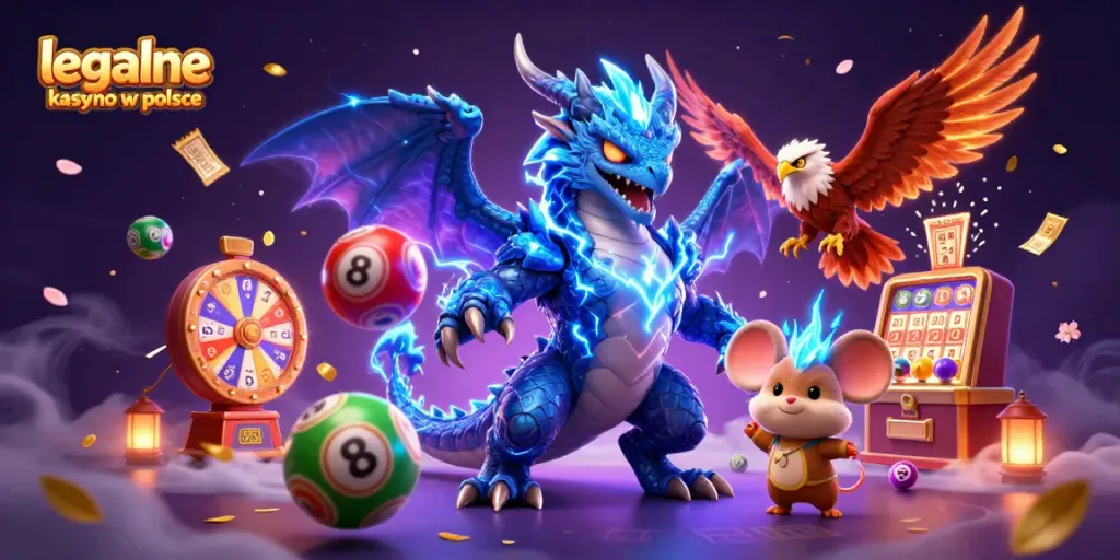 Experience the vibrant excitement of legalne kasyno w polsce with dynamic characters and casino elements.