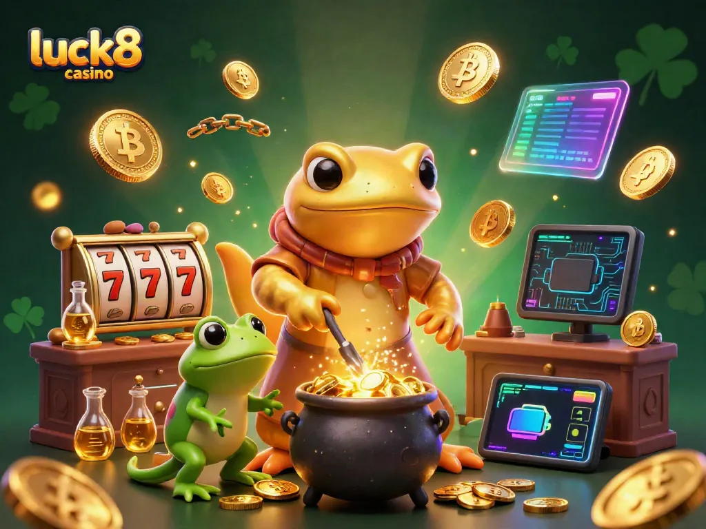 Experience the excitement of luck8 casino with vivid casino illustrations featuring dynamic gaming elements and magic.