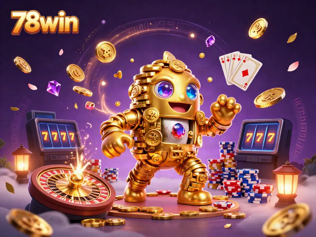 Experience thrilling gameplay at 78win with vibrant casino visuals and engaging gaming symbols.