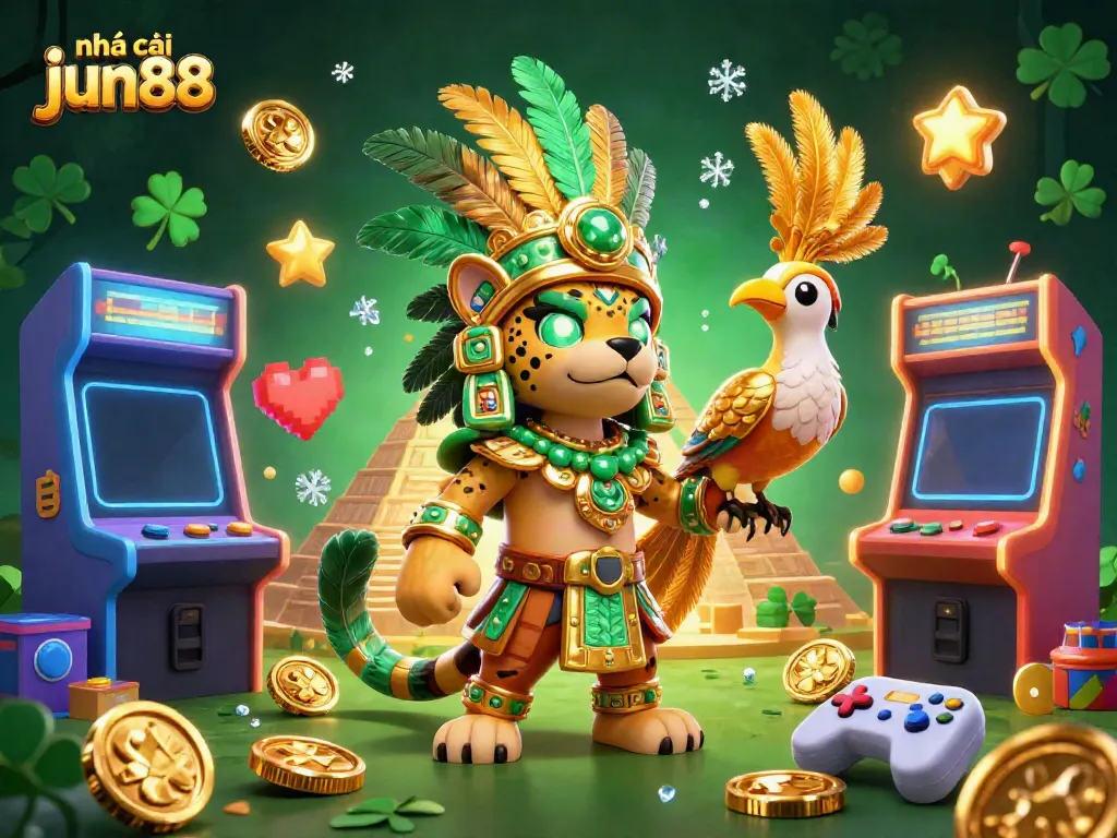 Engage with the vibrant world of nhà cái jun88 featuring lively 3D characters in a casino setting.