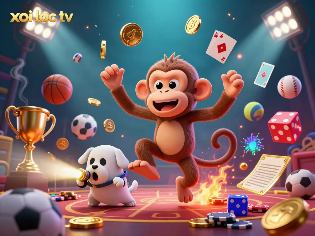 Experience thrilling gameplay with xoi lac tv in this colorful haunted casino scene.