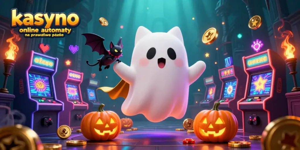 Spins on kasyno online automaty na prawdziwe pieniądze in a vibrant haunted casino scene.