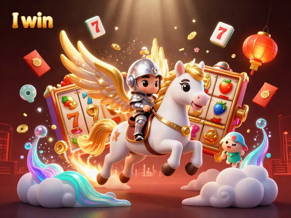 I win with a celestial horse galloping among slot reels, revealing winning opportunities.