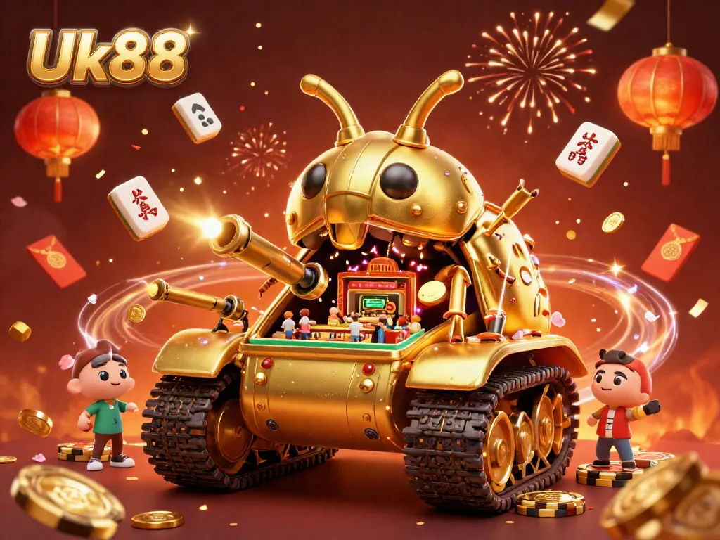 Experience the thrill of Uk88's vibrant casino atmosphere in a captivating 3D scene.