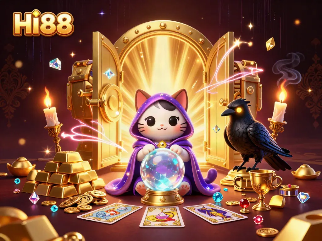 Engage with HI88's vibrant online casino experience filled with enchanting characters and treasures.