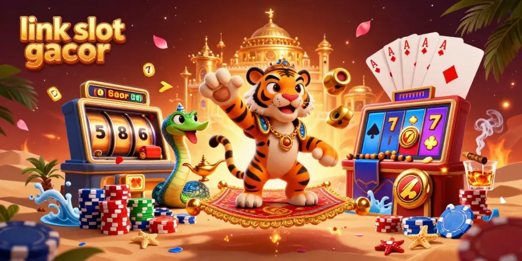 Gali kemenangan di link slot gacor dengan ilustrasi kasino 3D yang dinamis dan mengesankan.