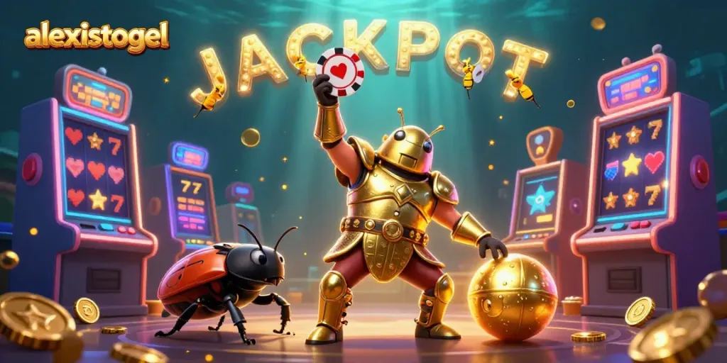 Menangkan slot jackpot di kasino bersama alexistogel dengan karakter serangga 3D yang beraksi.