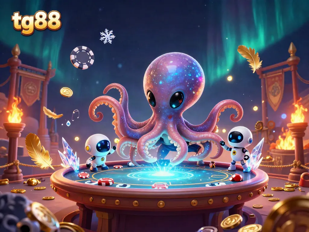 Join the excitement at tg88 with vibrant casino elements and dynamic characters in a thrilling scene.