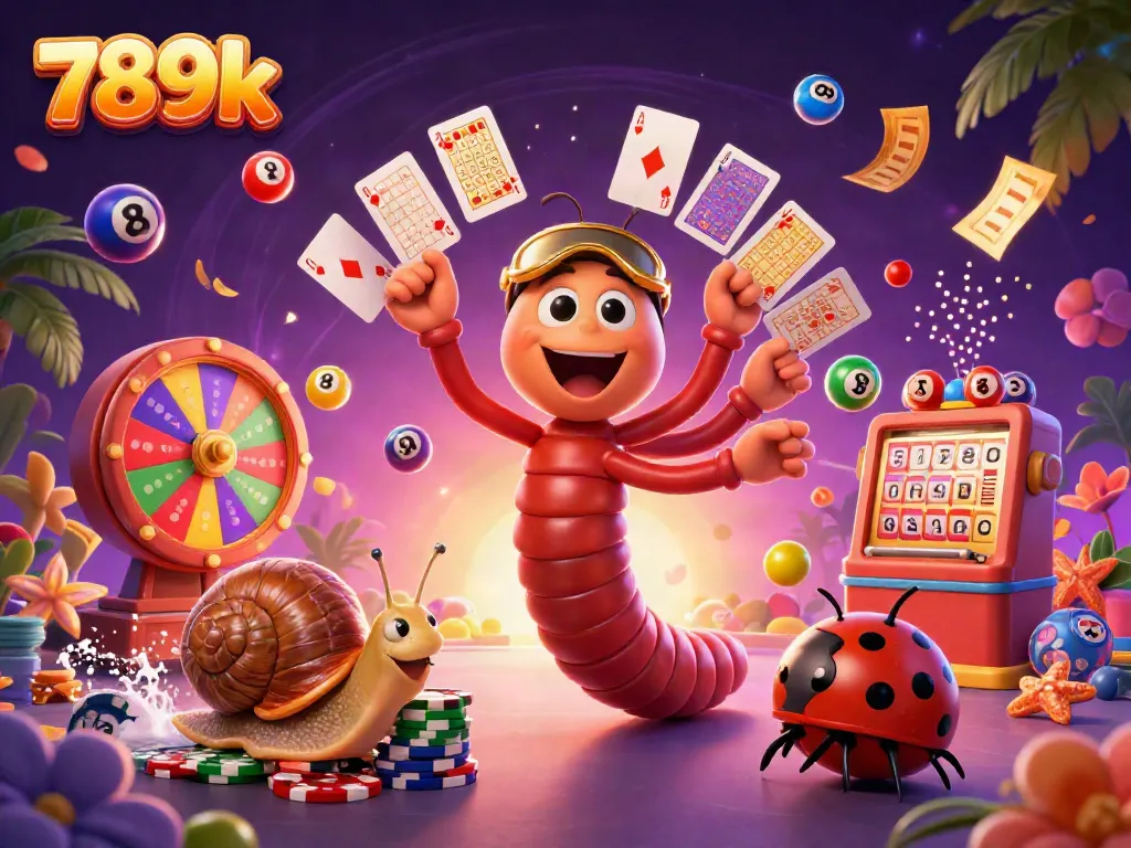 Engage with thrilling gameplay at 789k featuring a vibrant casino scene with a cartoon dealer and high-roller elements.