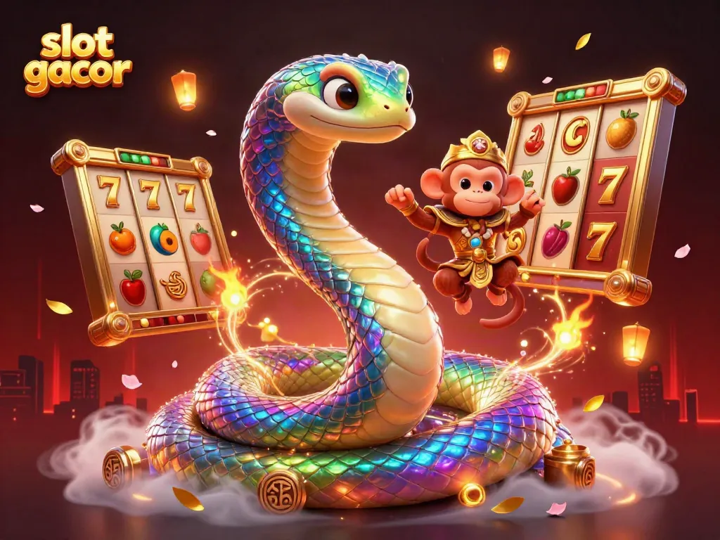 Spin the reels with our vibrant slot gacor theme featuring a rainbow serpent and monkey king, delivering an exciting casino experience.