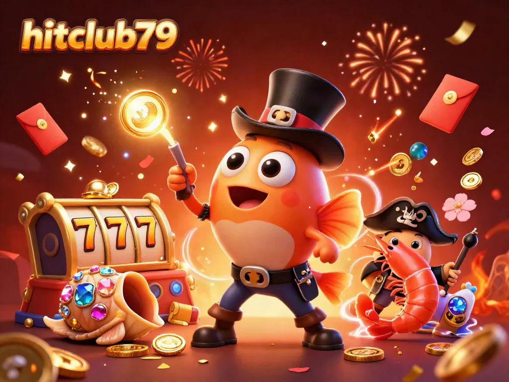 Experience thrilling gameplay at hitclub79 with deep-sea themed characters, golden coins, and excitement.