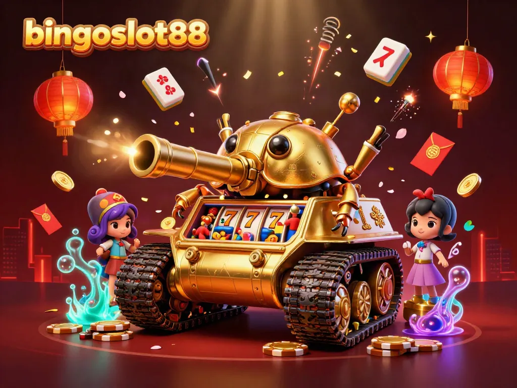 Menangkan game slot di bingoslot88 dengan desain kasino yang menarik dan penuh warna.