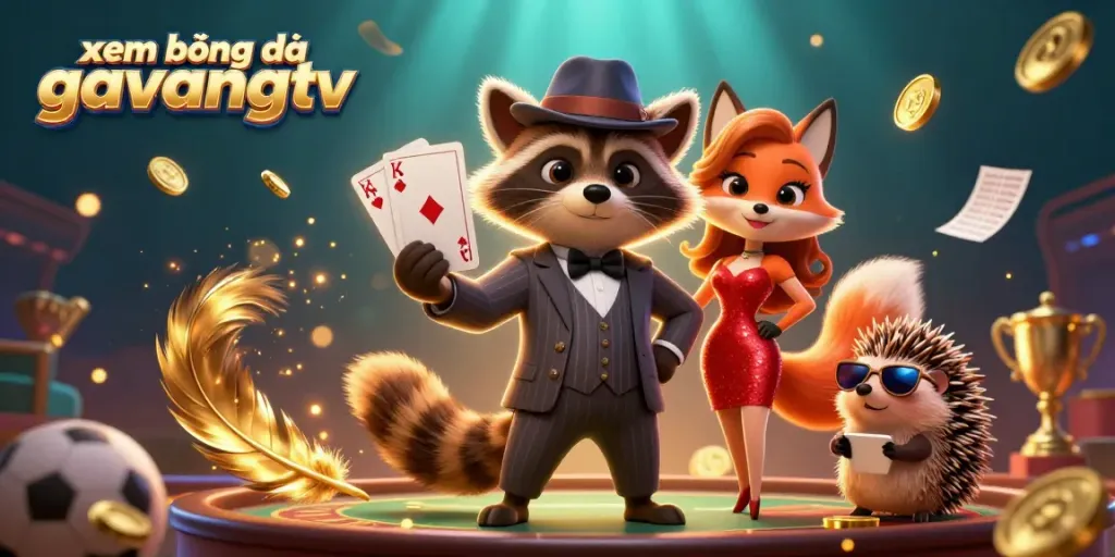 Experience xem bóng đá gavangtv with this dynamic sports betting scene featuring engaging characters and vibrant elements.